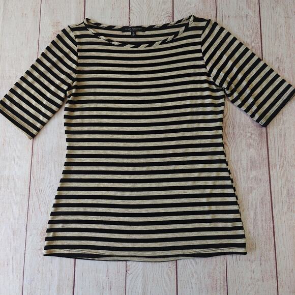 Green Envelope striped tee sz M - Picture 5 of 8